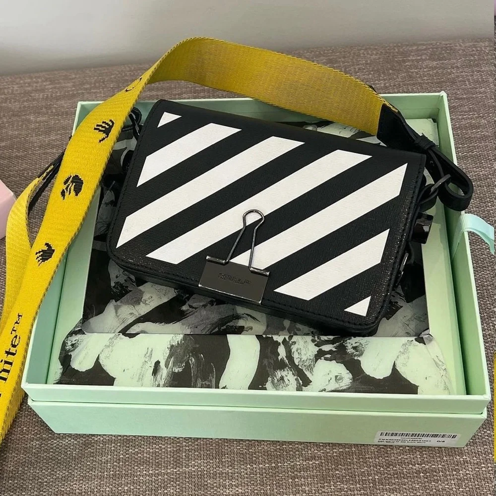 Off white Diagonal Flap Bag - Picture 2 of 7